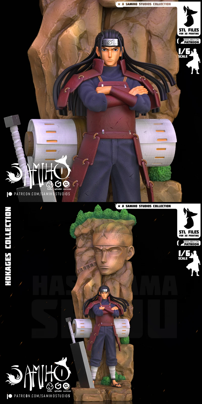 Hashirama Senju – Naruto STL Figure for 3D Printing STL model for 3D printing