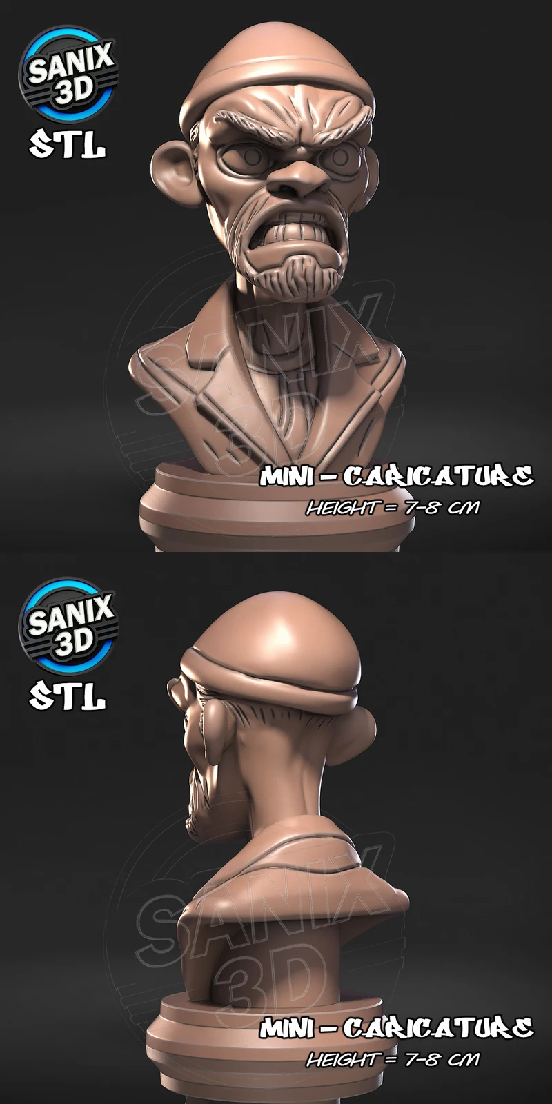 Samuel L Jackson Bust 3D Printable STL Model STL model for 3D printing