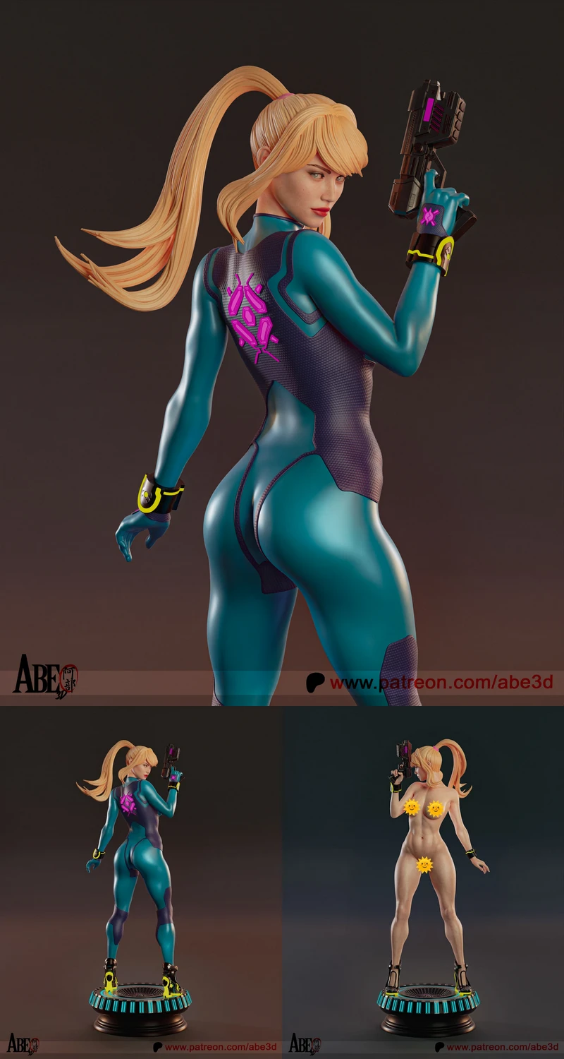 Samus Aran STL model for 3D printing