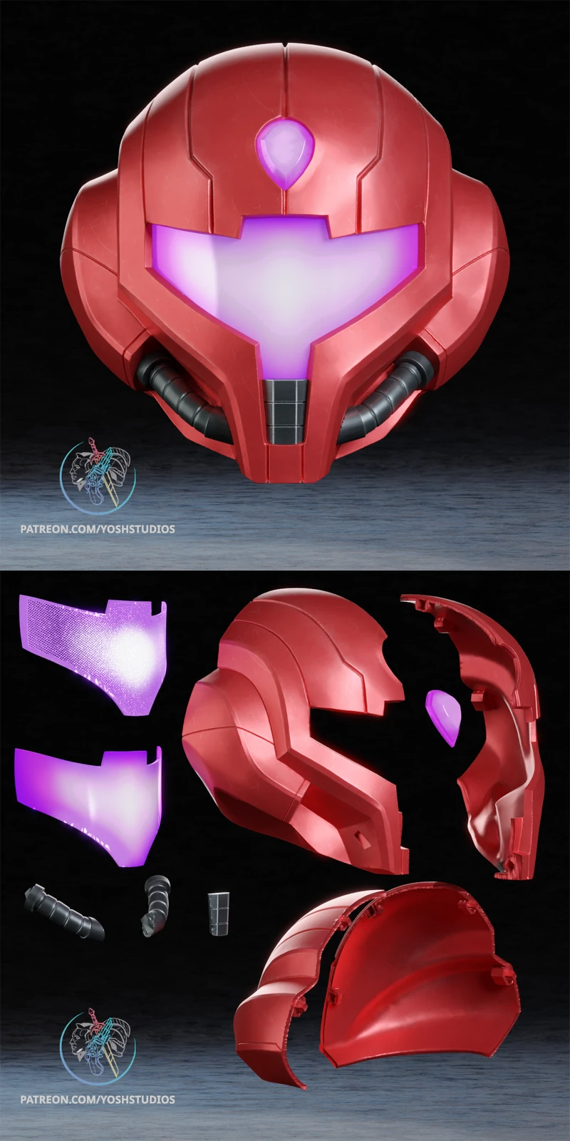 Samus Beyond 4 Helmet STL model for 3D printing