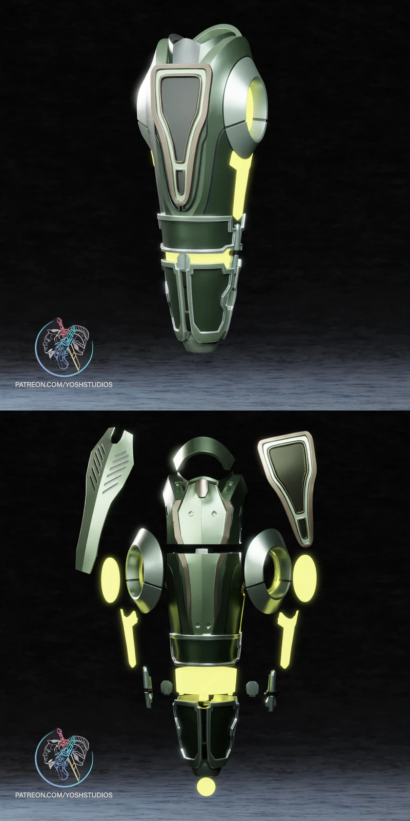 Samus Power Armor Blaster STL File 3D Printable STL model for 3D printing