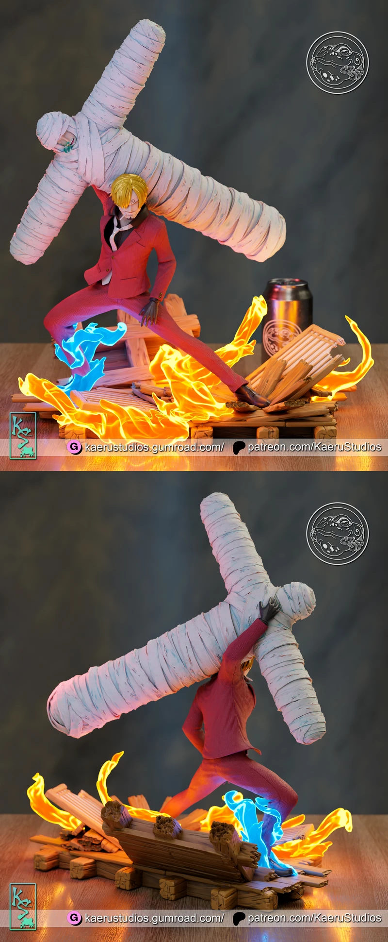 Sanji and Zoro – One Piece STL model for 3D printing