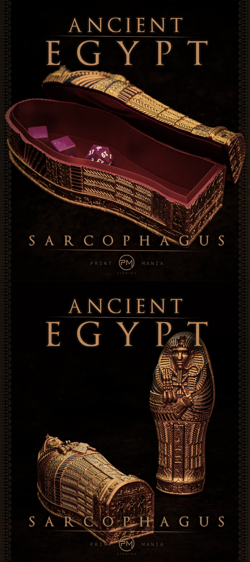 Sarcophagus STL model for 3D printing