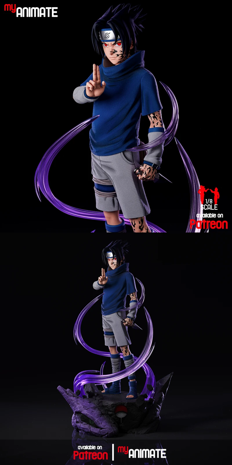 Sasuke Uchiha – Cursed Seal Transformation STL Figure STL model for 3D printing