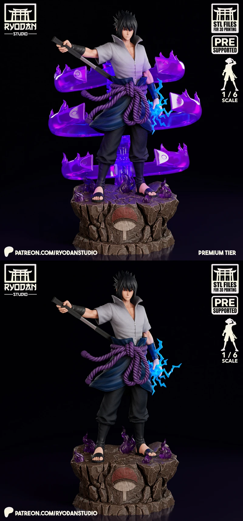 Sasuke Uchiha Naruto Figure STL model for 3D printing