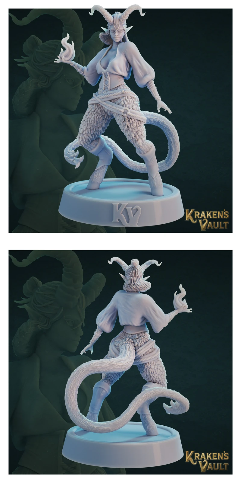 Satyr Sorceress – Fantasy STL Miniature for 3D Printing STL model for 3D printing