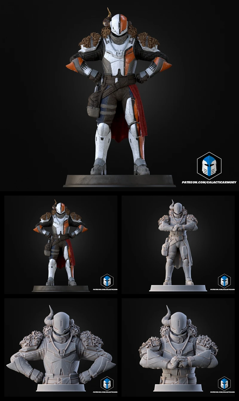 Shaxx Figurines and Busts STL model for 3D printing
