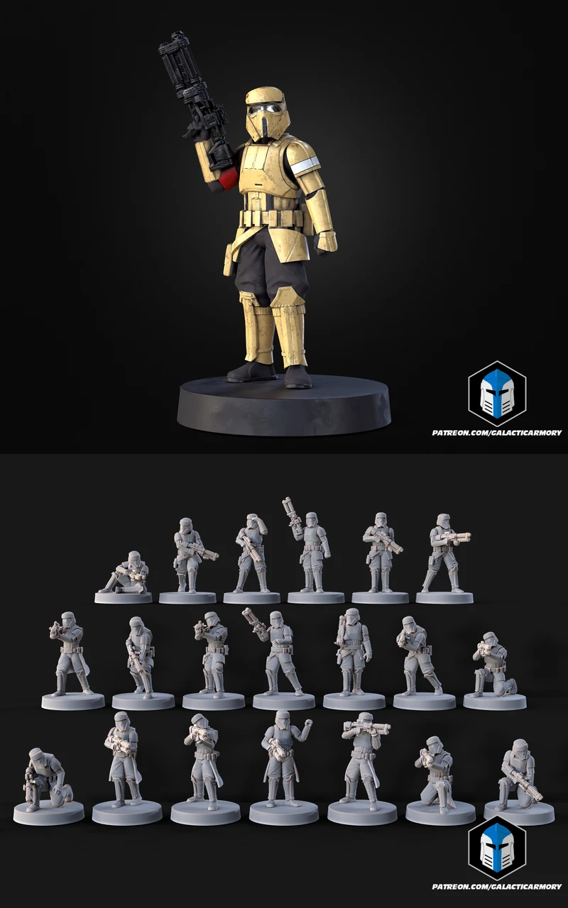 Shoretrooper Miniatures V2 STL model for 3D printing