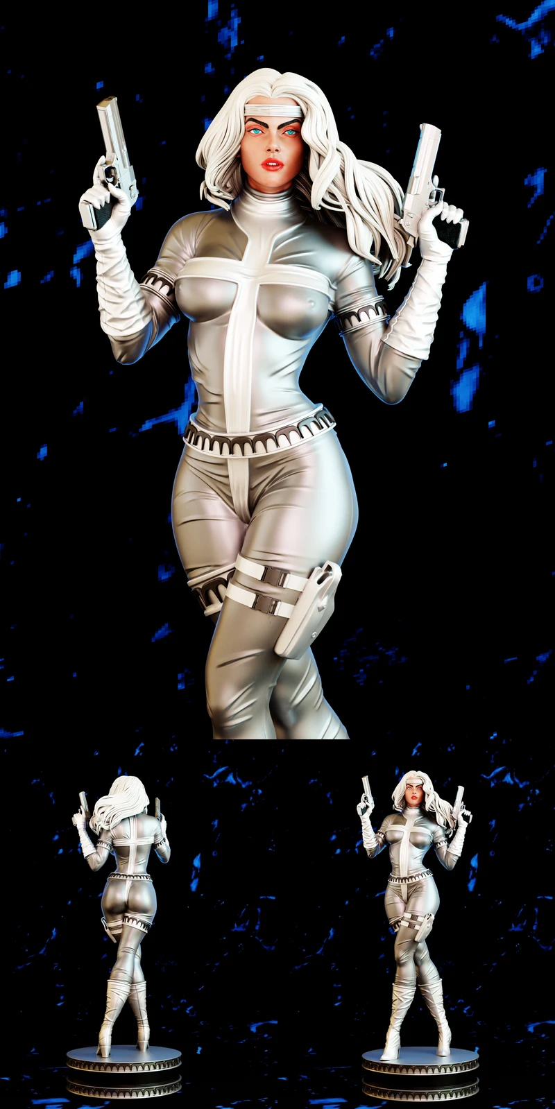 Silver Sable STL model for 3D printing