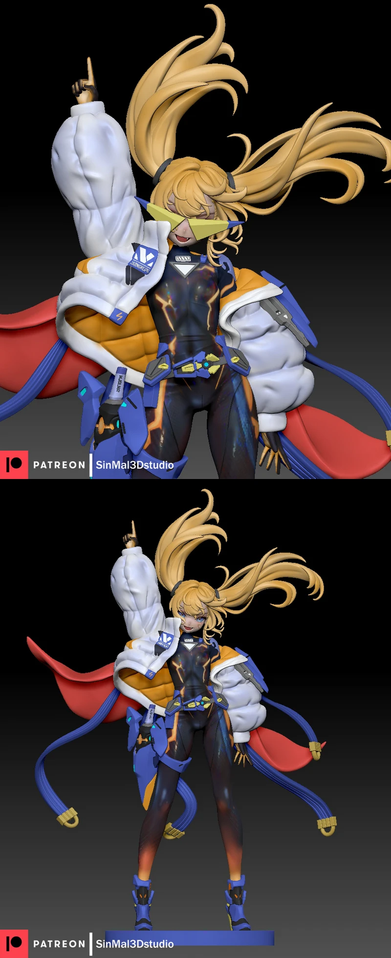Laplace NIKKE Fanart Figure STL STL model for 3D printing