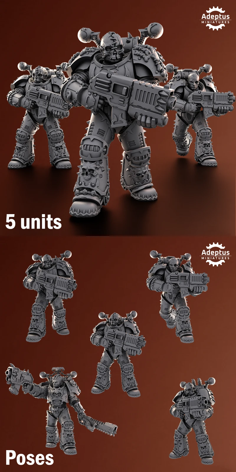 Skinreavers Chaos Space Knights A-2.2 STL model for 3D printing