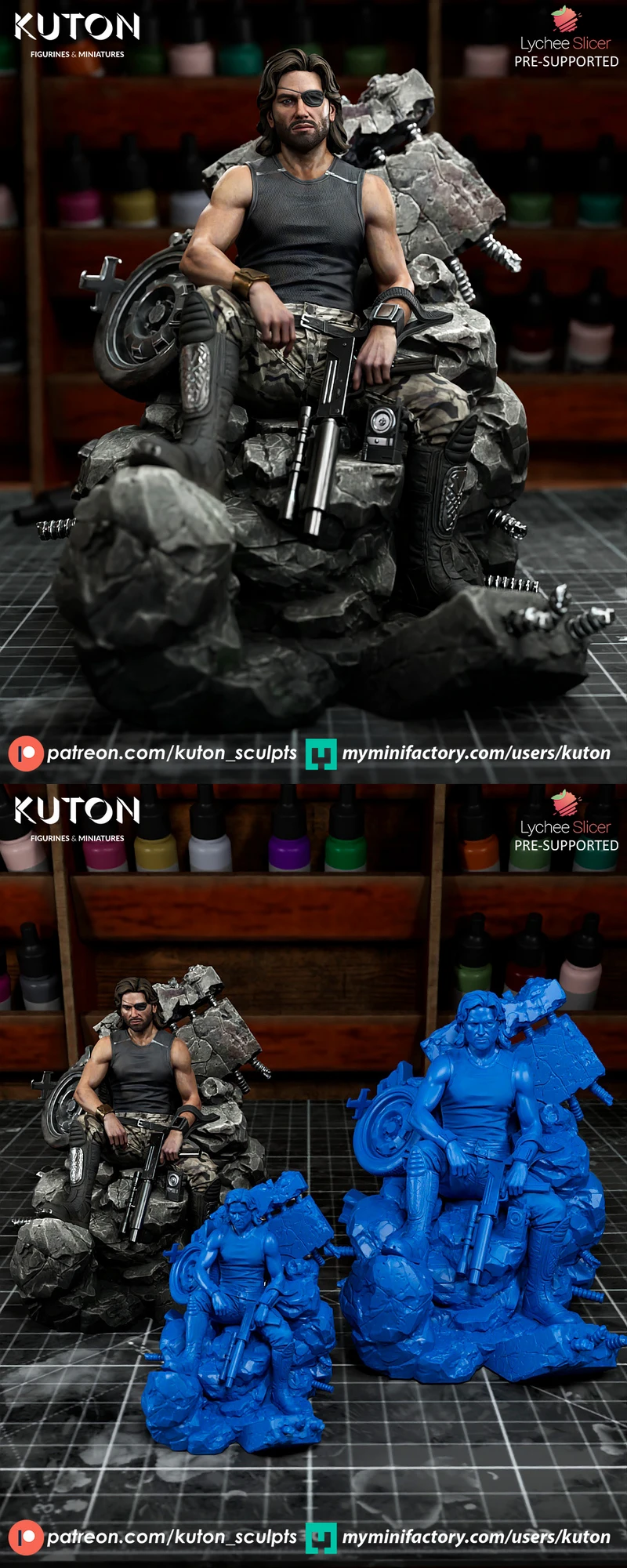 Snake Plissken STL model for 3D printing