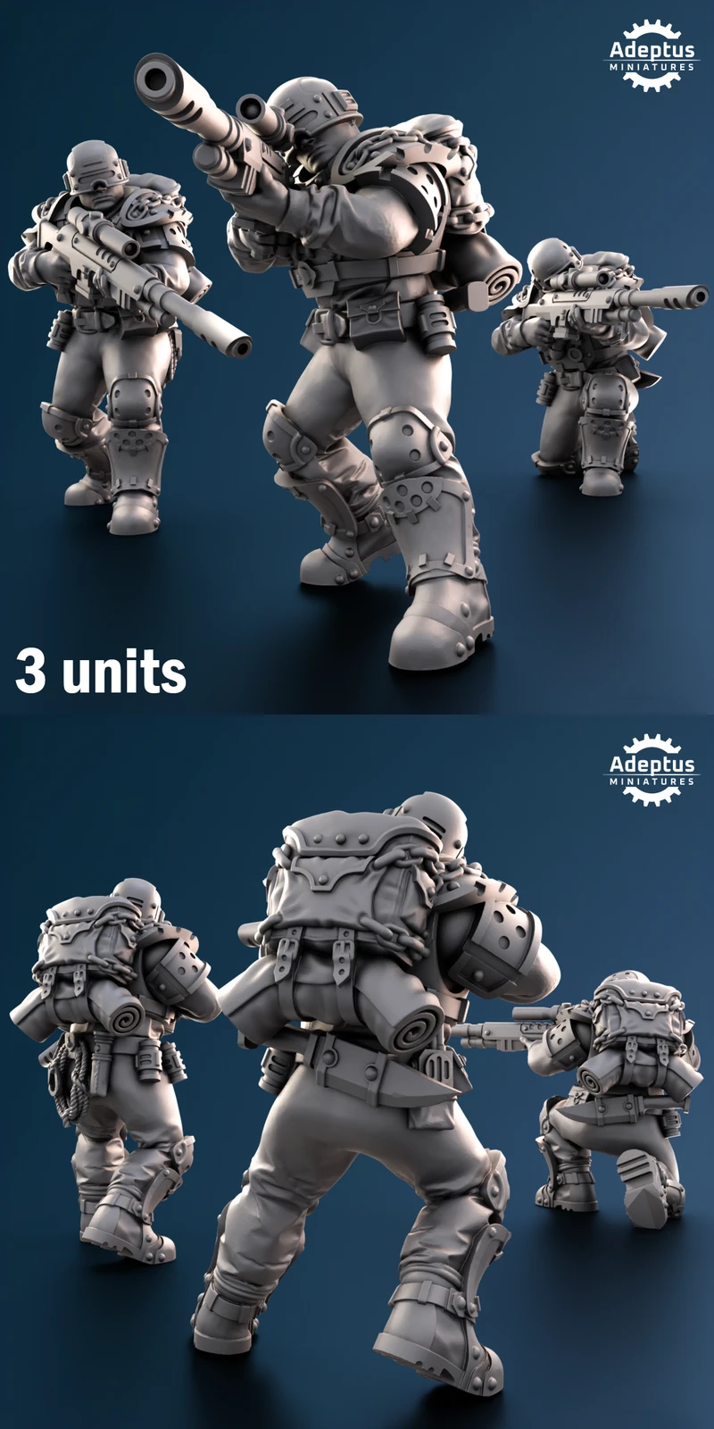 Snipers Greyplate Troops A-1.117 STL model for 3D printing