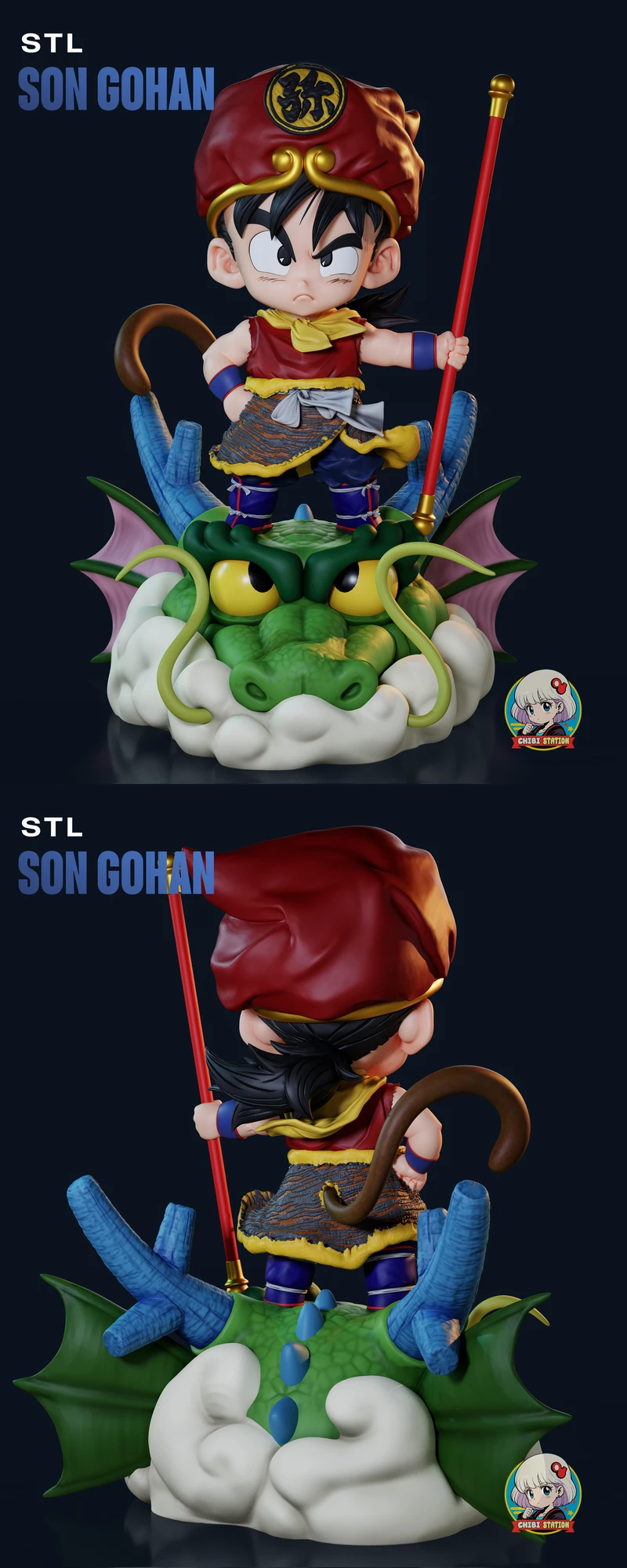 Son Gohan Dragon Ball Z 3D Printable STL Bust Model STL model for 3D printing