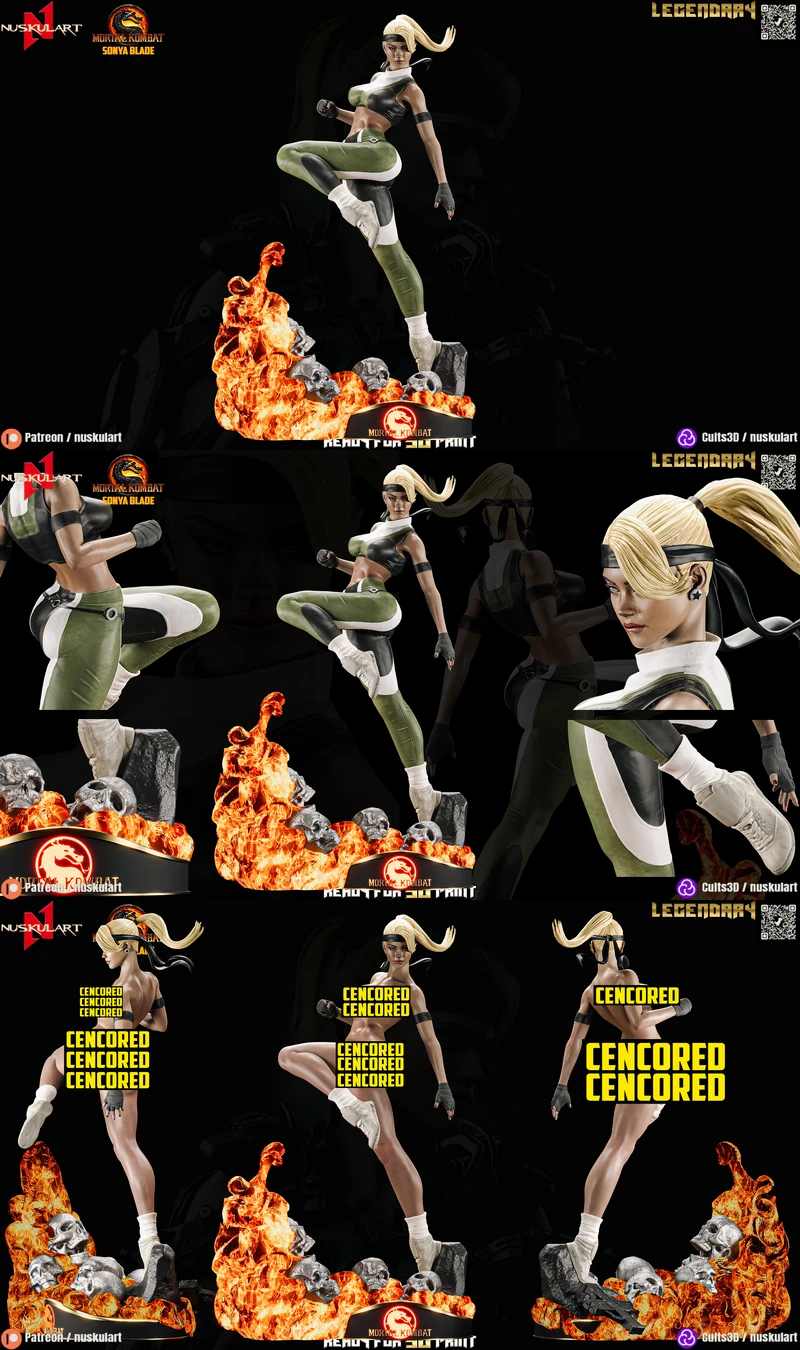 Sonya Blade – Mortal Kombat extra STL model for 3D printing