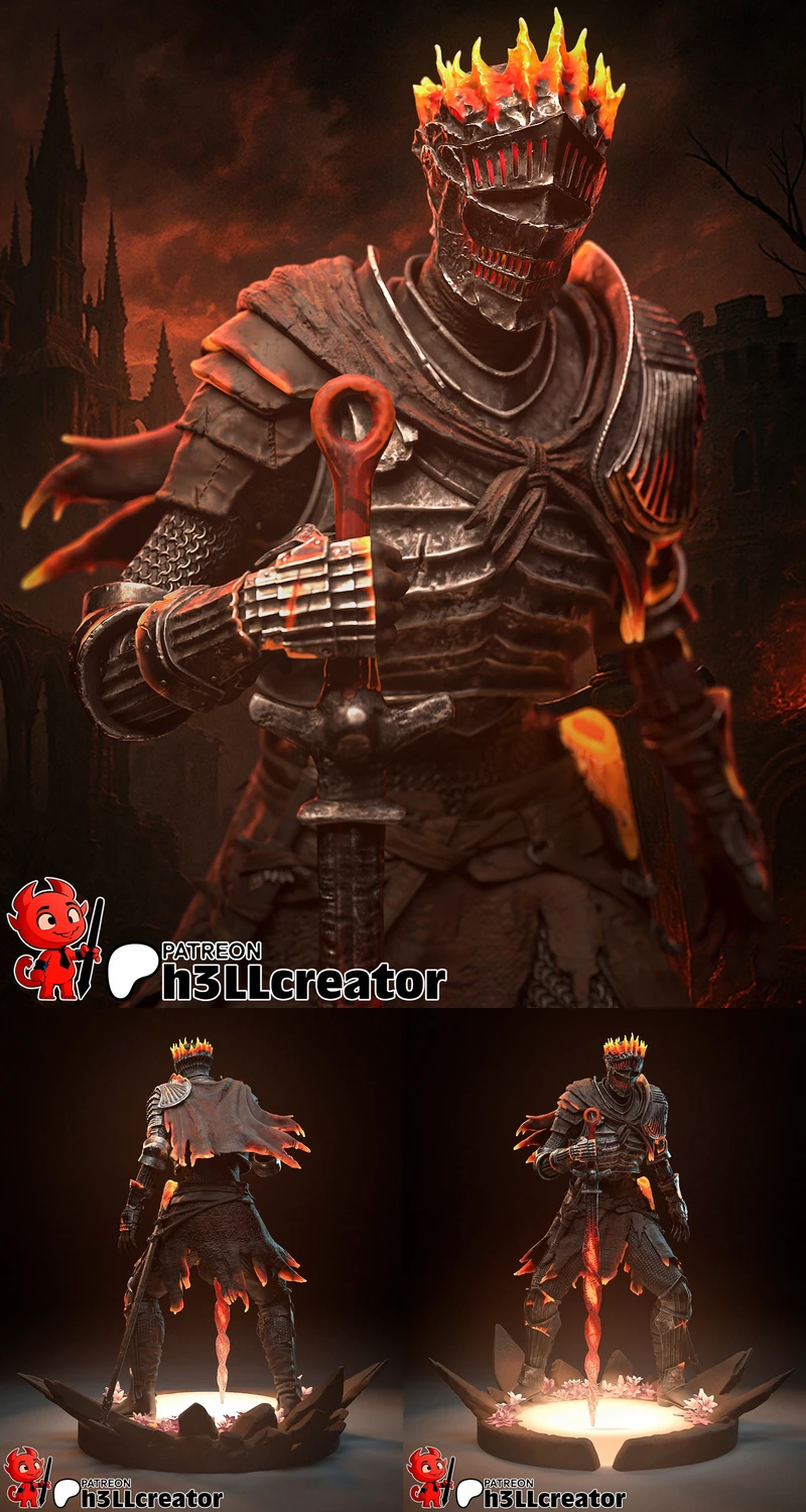 Soul of Cinder – Dark Souls STL model for 3D printing