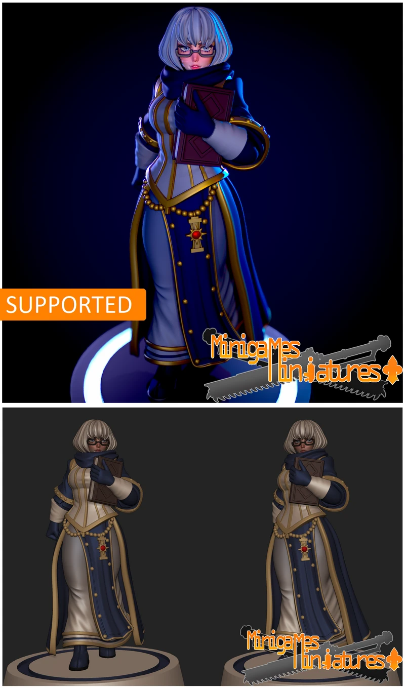 Space Nun Librarian Anime Bust STL File for 3D Printer STL model for 3D printing