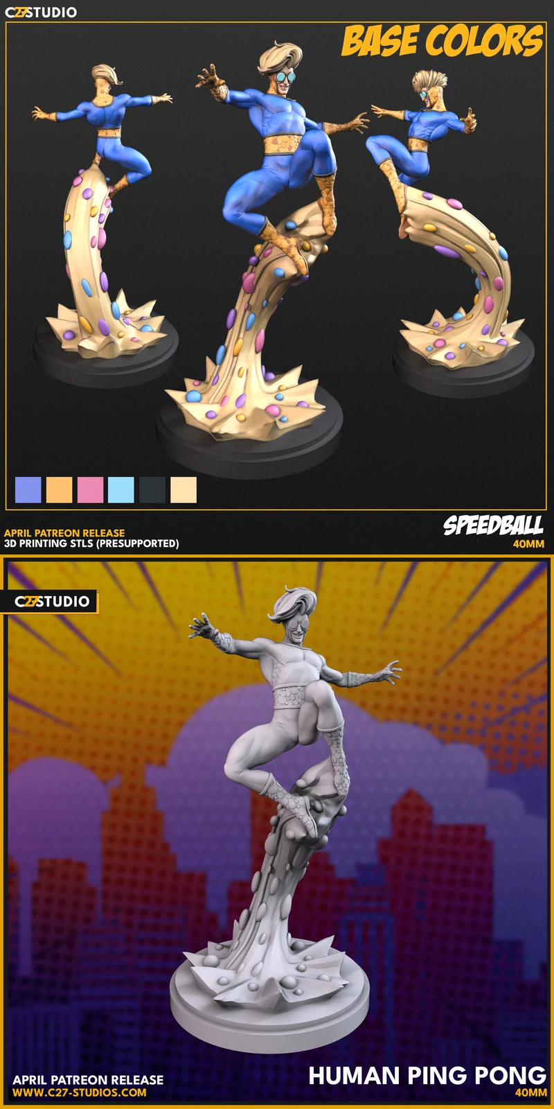 Speedball STL model for 3D printing