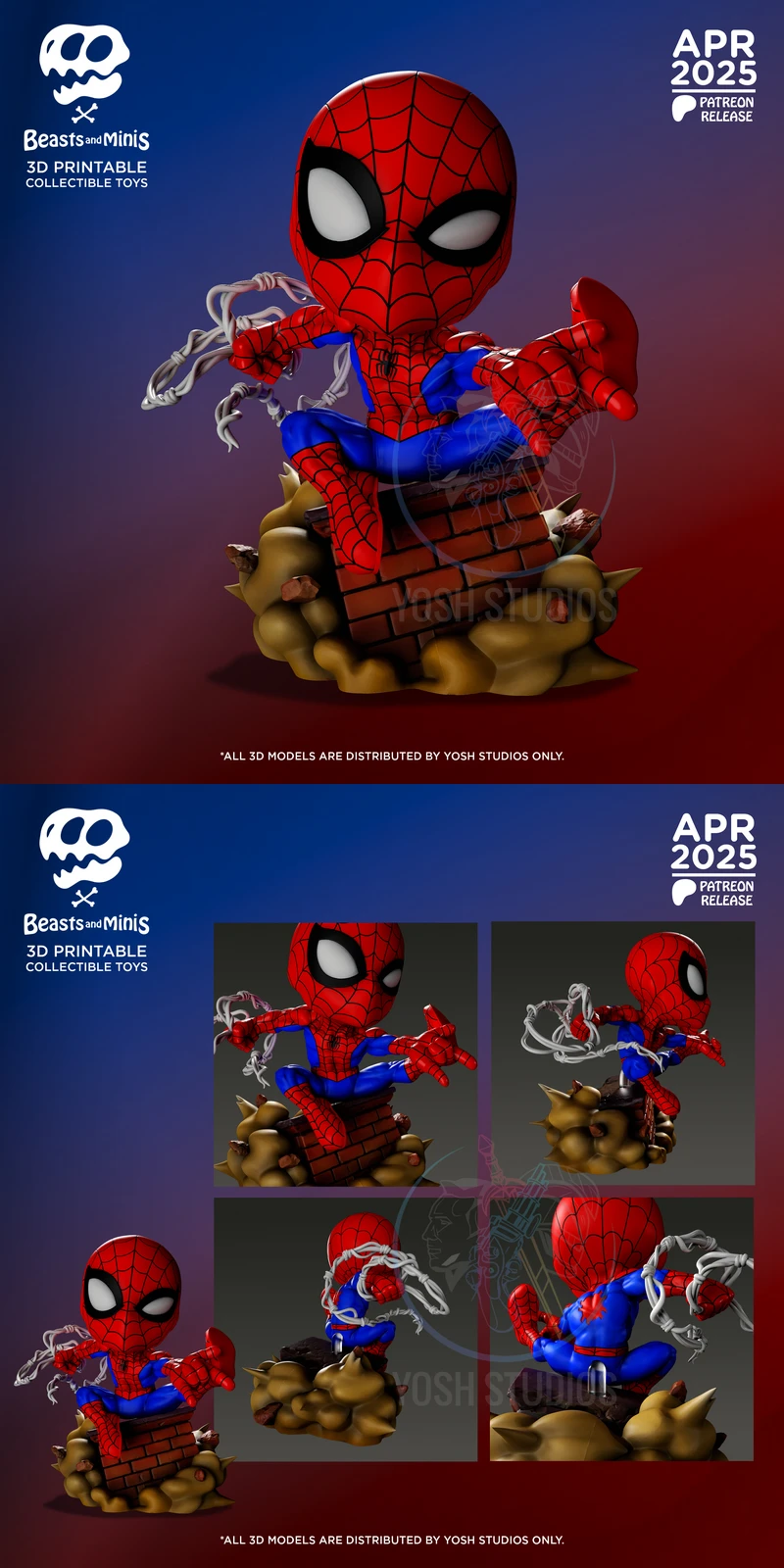 Spider-Man Mini STL model for 3D printing