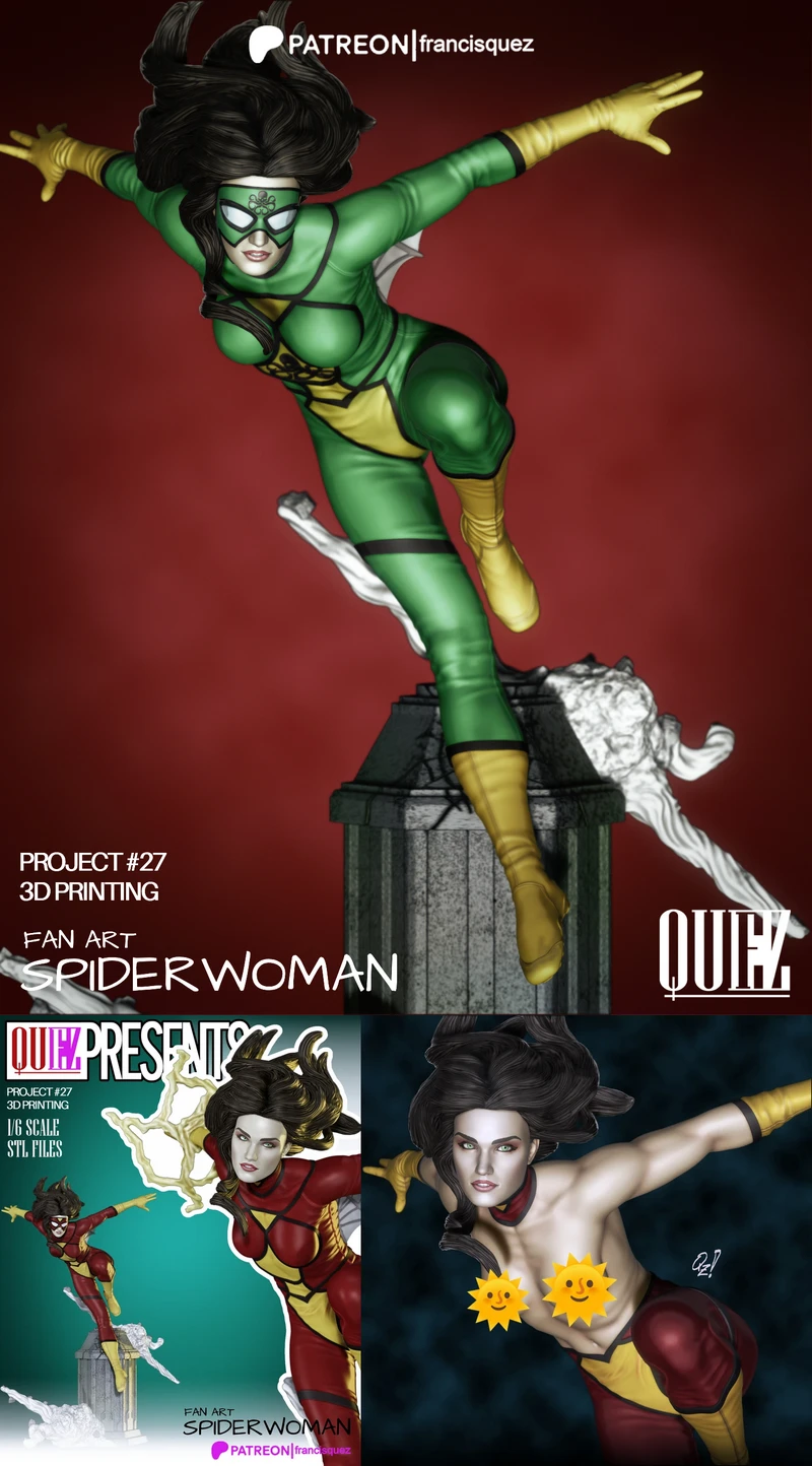 Spider woman – Exclusive STL model for 3D printing