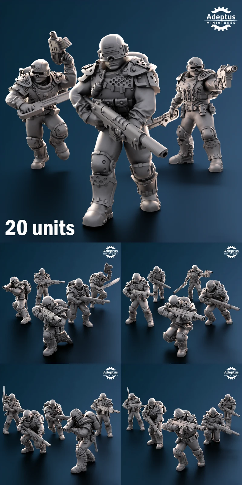 Squad Greyplate Troops A-1.116 STL model for 3D printing