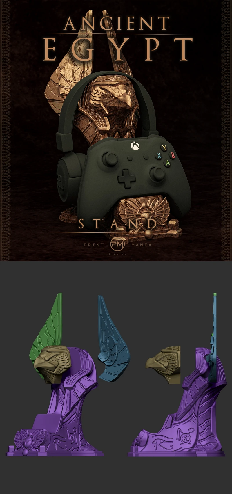 Stand Horus STL model for 3D printing