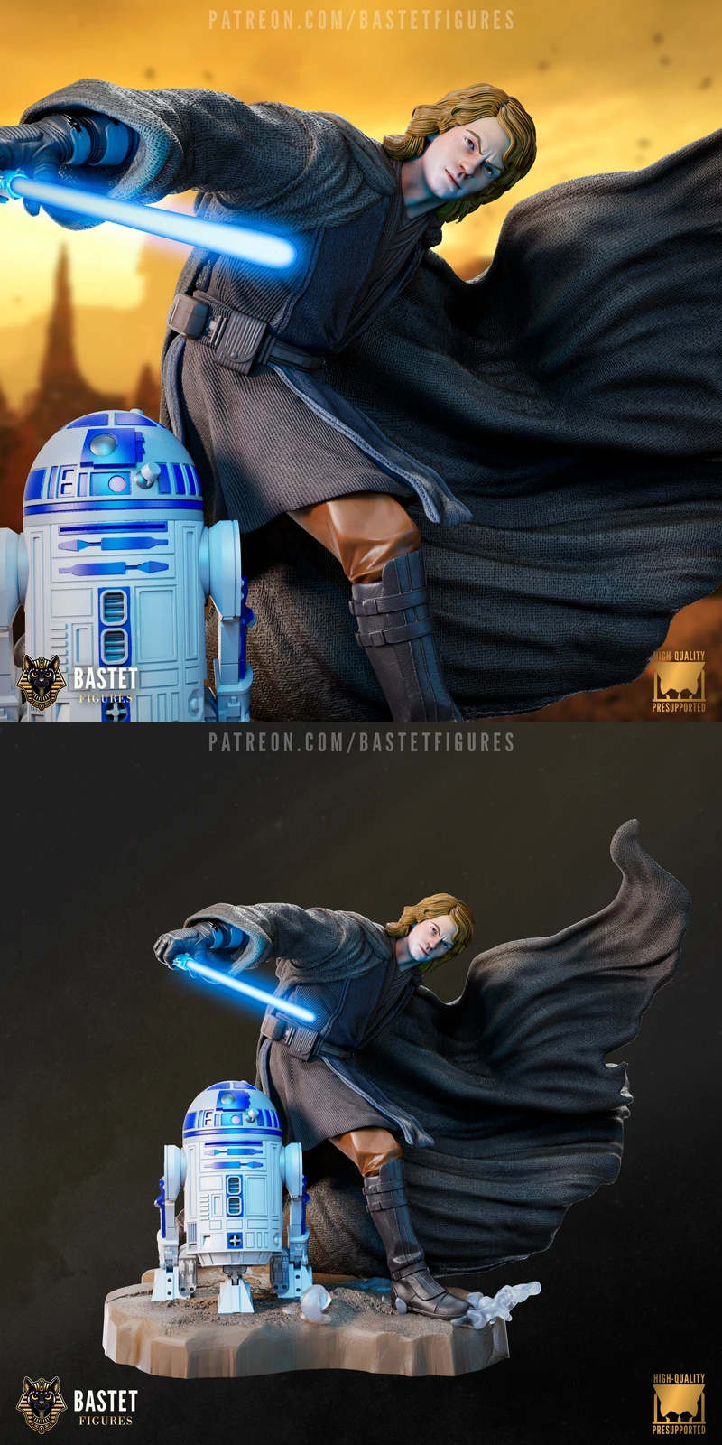 Anakin Skywalker STL 3D Printable Figure STL model for 3D printing
