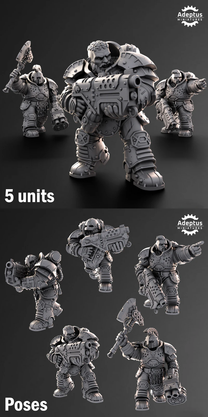 Steelwardens Dwarves STL 3D Printable Miniature STL model for 3D printing