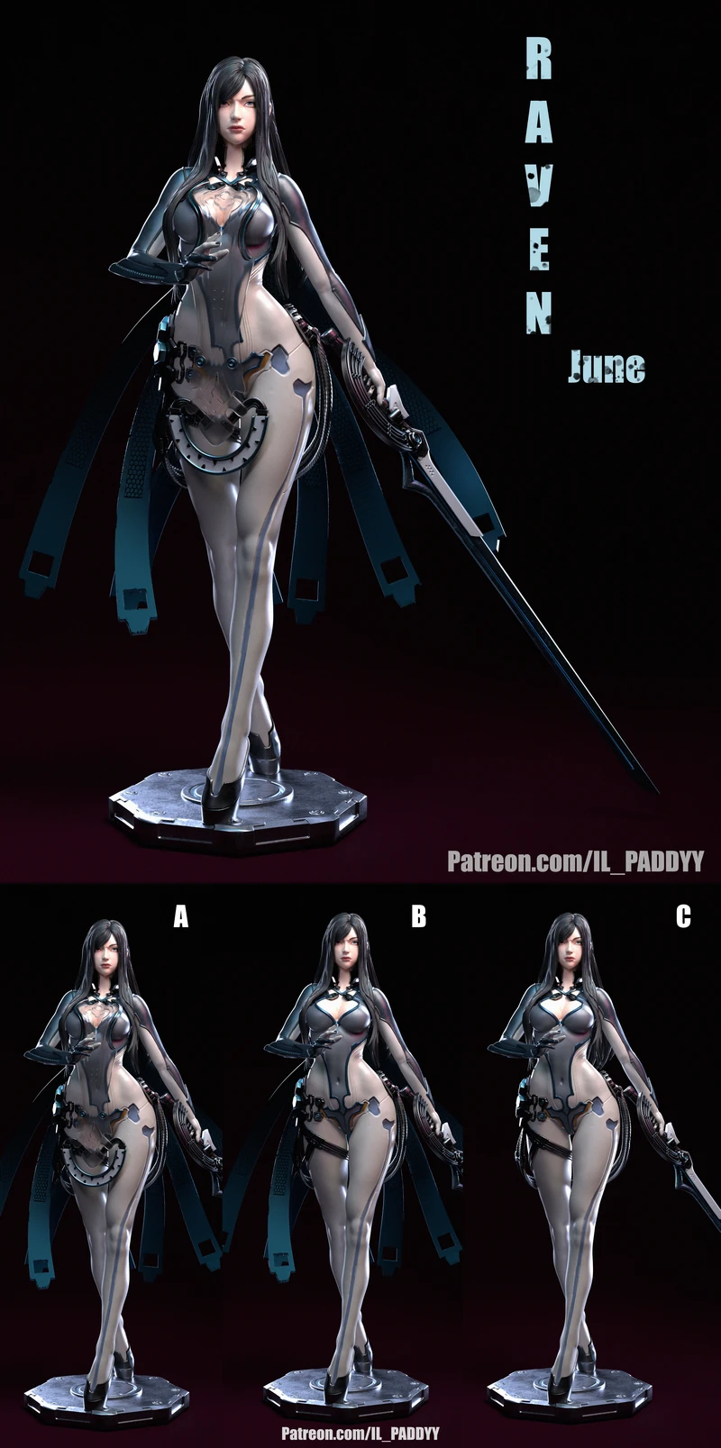 Raven – Stellar Blade STL Figure for 3D Printing STL model for 3D printing