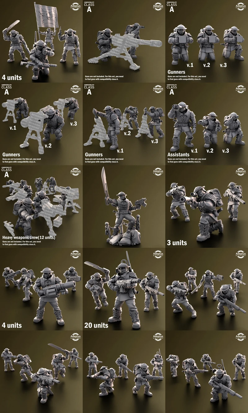 Sunclaw Regiment – Fantasy STL Miniature Set for 3D Printing STL model for 3D printing