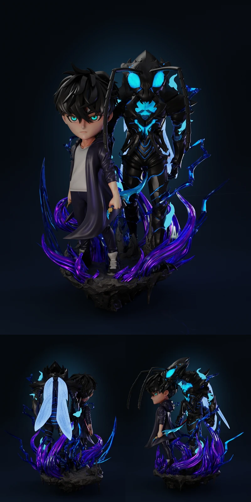 Sung Jin-woo CHIBI (Solo Leveling) STL model for 3D printing