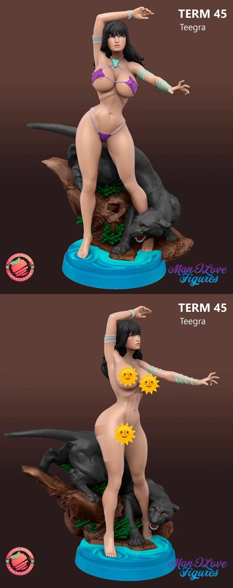 Teegra Fire and Ice Figure STL model for 3D printing