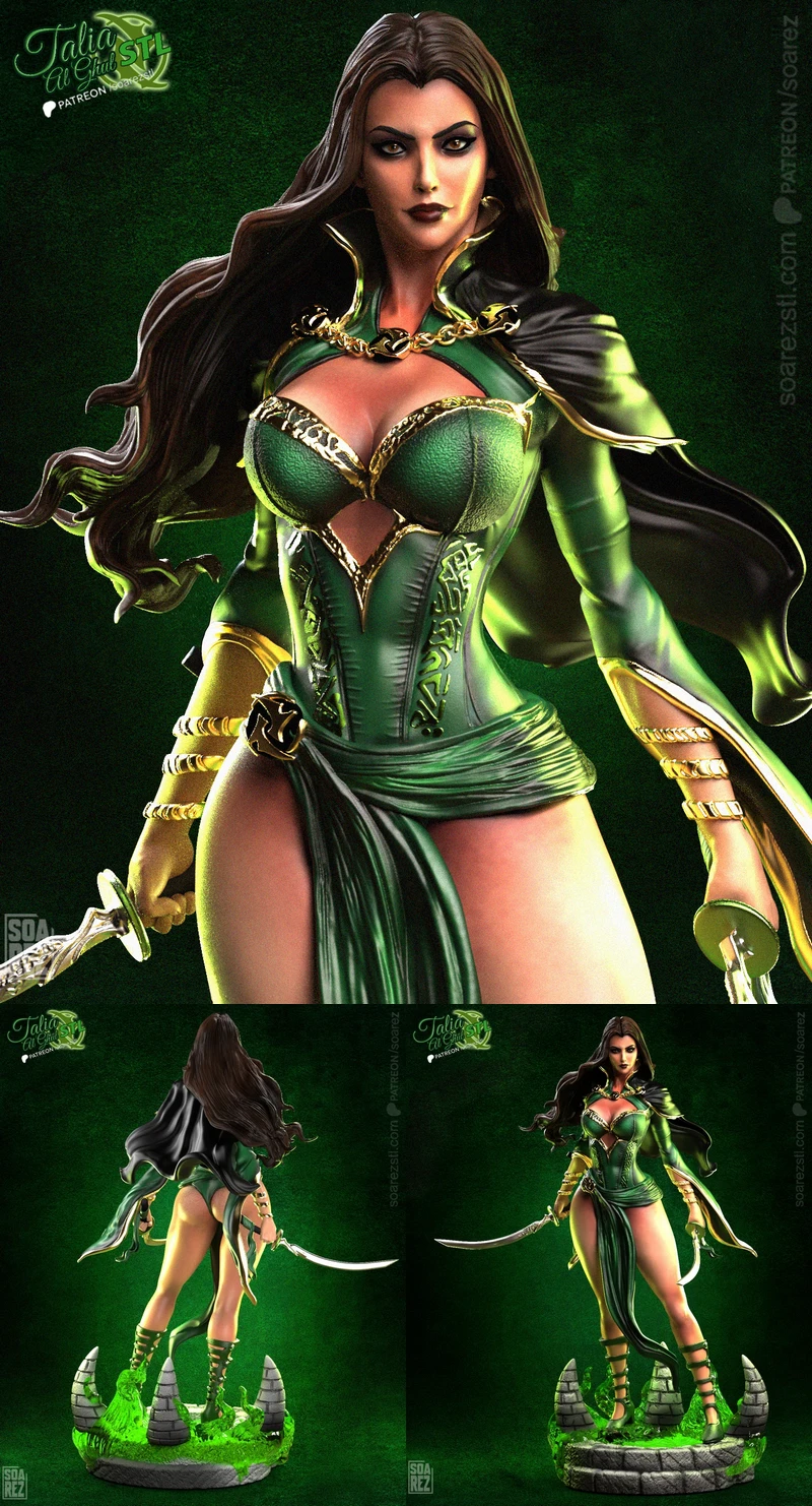 Talia al Ghul DC Figure STL model for 3D printing