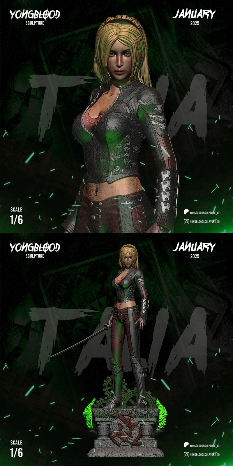 Talia al Ghul STL model for 3D printing