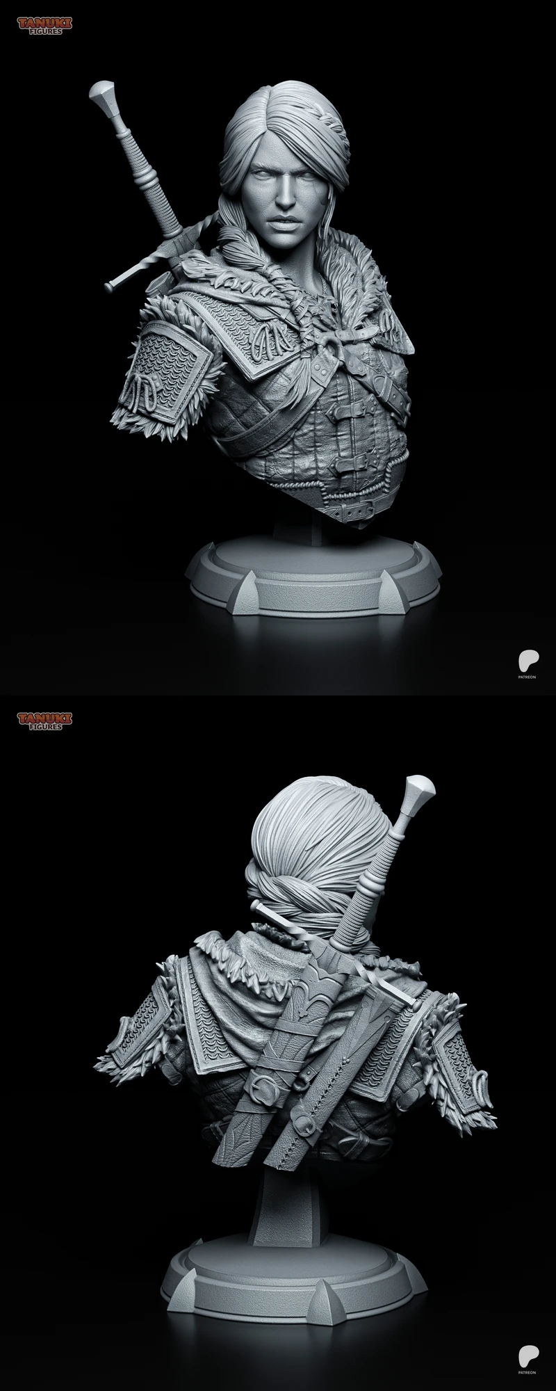 Ciri Bust – The Witcher STL Model for 3D Printing STL model for 3D printing