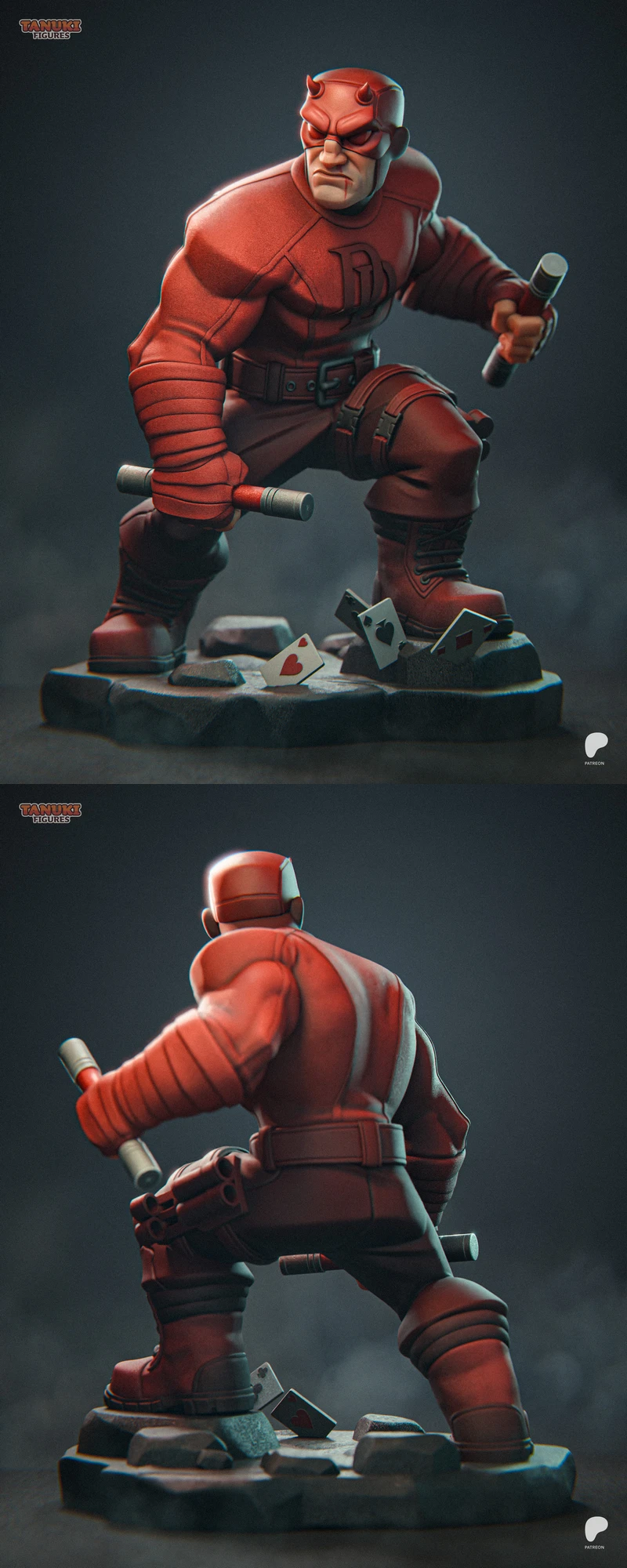 Daredevil (Toon Style) – Marvel STL Figure for 3D Printing STL model for 3D printing