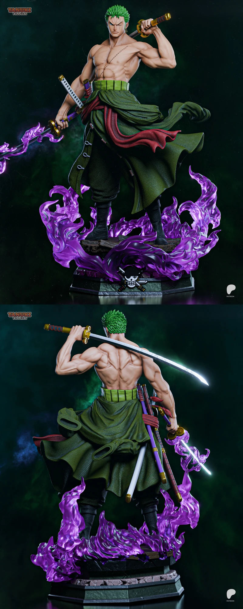Zoro One Piece STL Figure for 3D Printing STL model for 3D printing