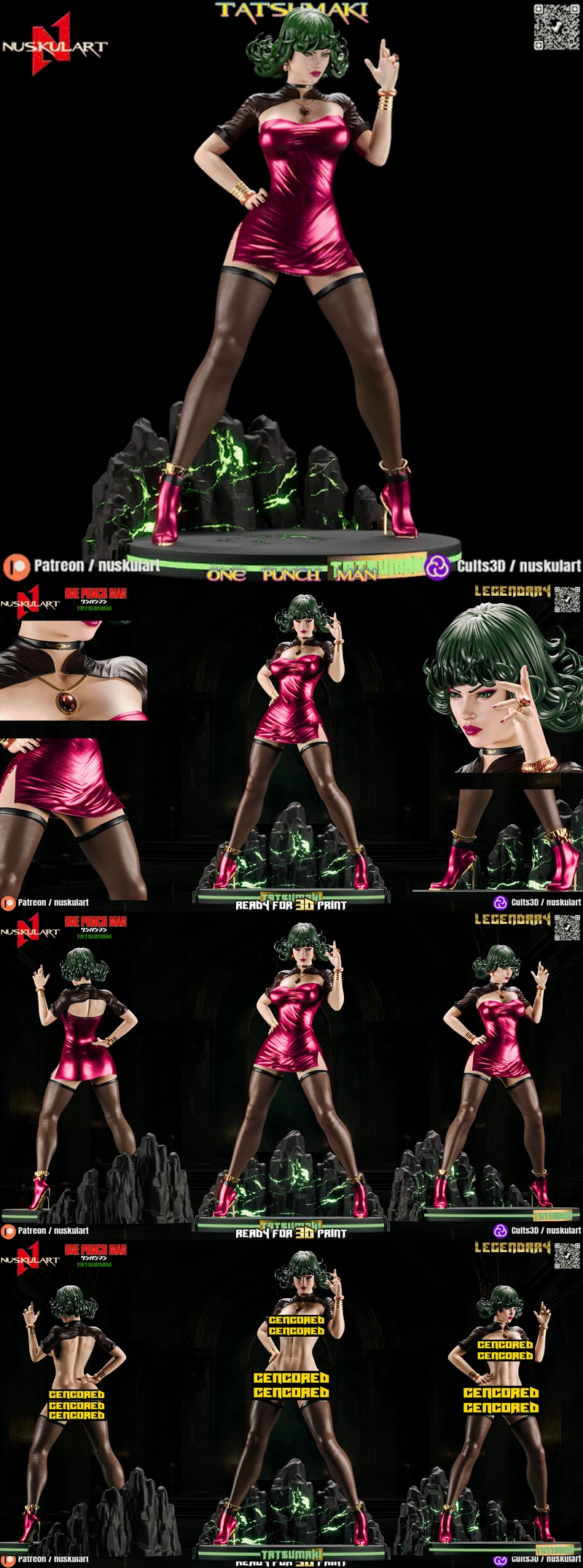 One Punch Man – Tatsumaki Crimson Howl Edition STL model for 3D printing