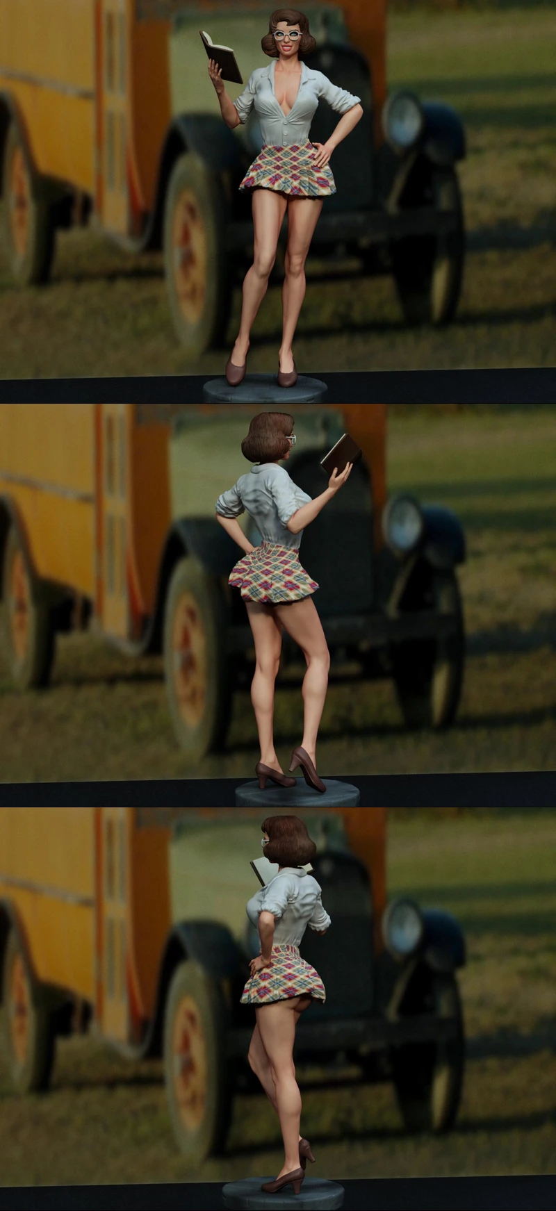 Teacher Pin-Up 3D Printable STL Model STL model for 3D printing