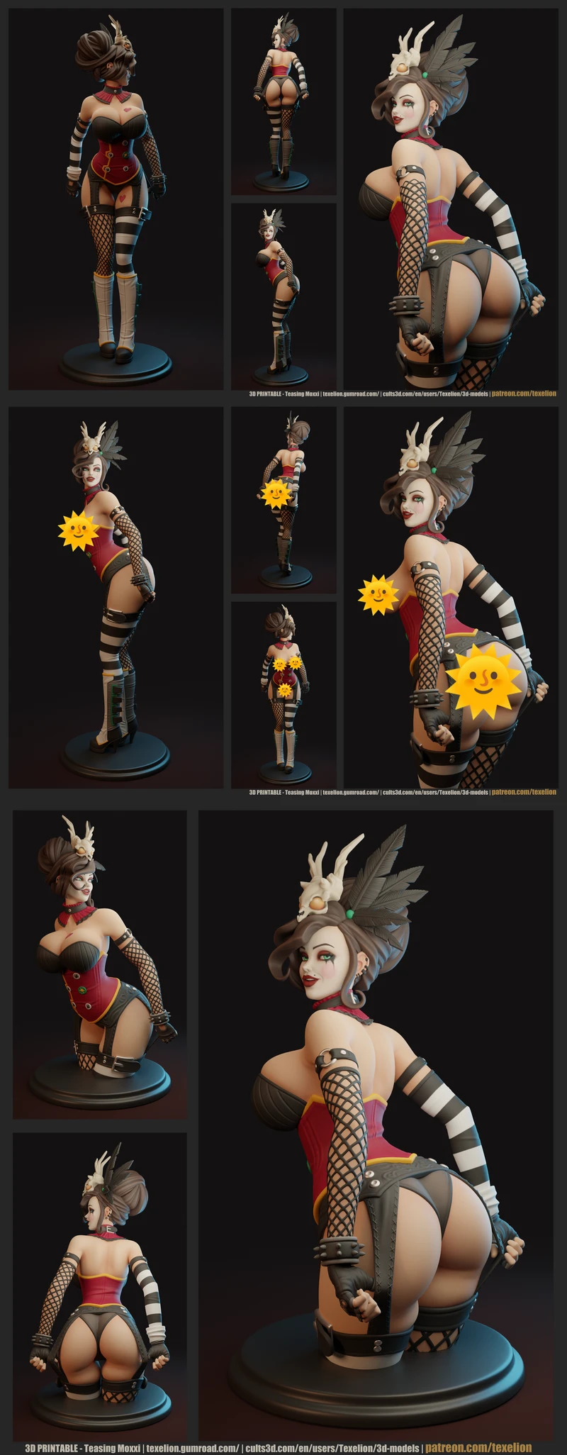 Teasing Moxxi extra STL model for 3D printing
