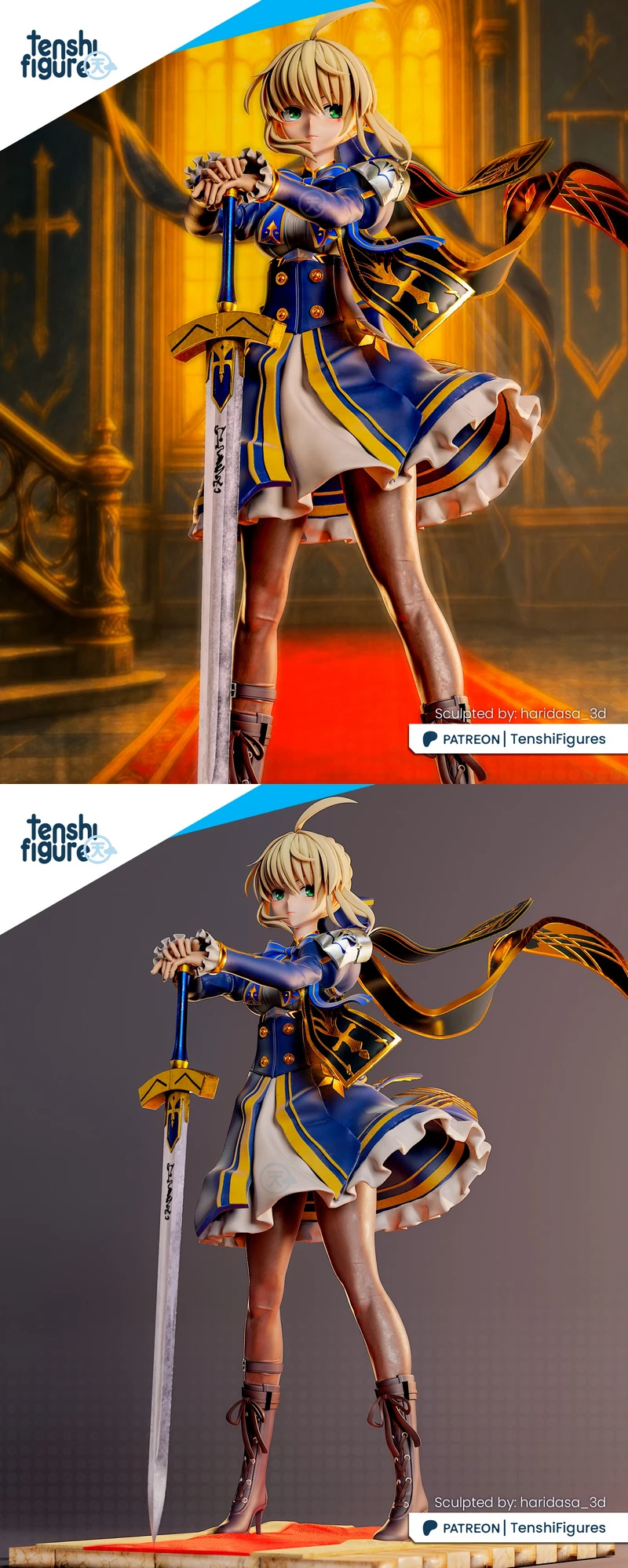 Saber Fate 3D Printable Model for Resin Printing STL model for 3D printing