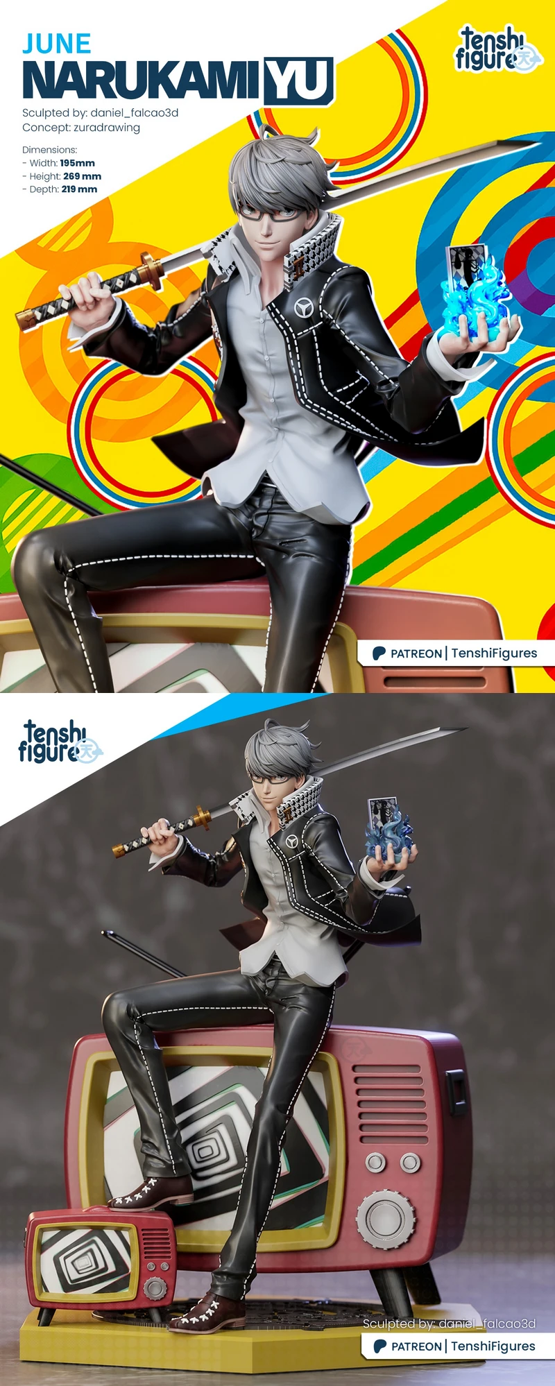 Yu Narukami – Persona 4 STL Figure for 3D Printing STL model for 3D printing