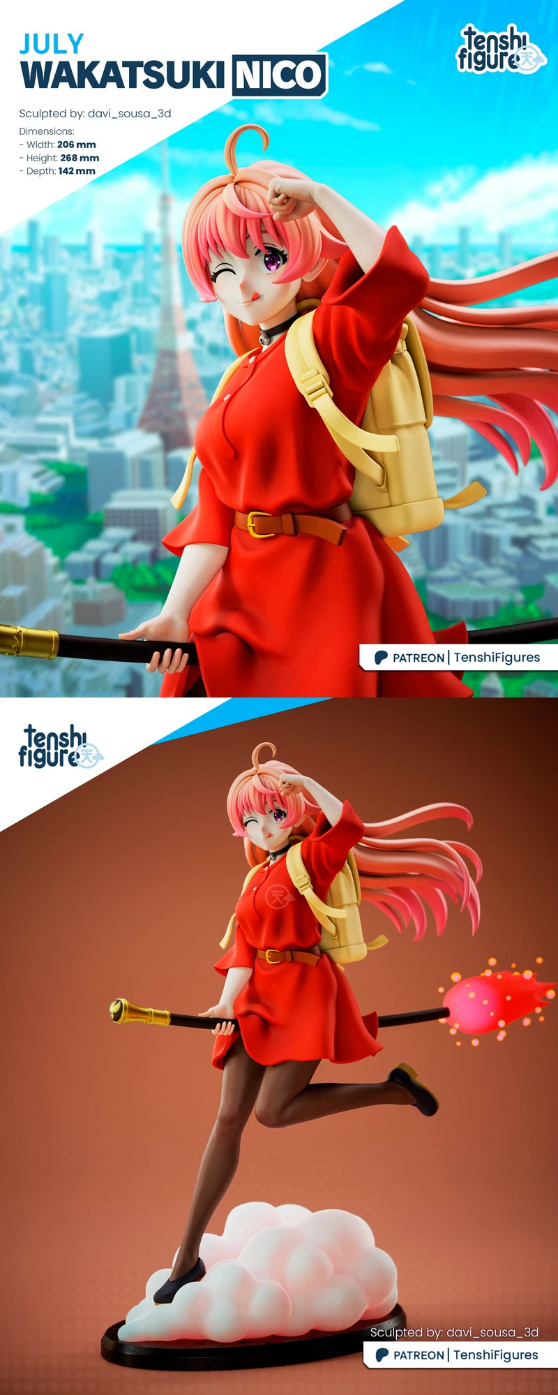 Nico Wakatsuki Witch Watch 3D Printable STL Figure STL model for 3D printing