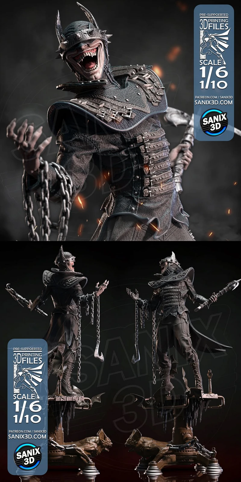 The Batman Who Laughs STL model for 3D printing