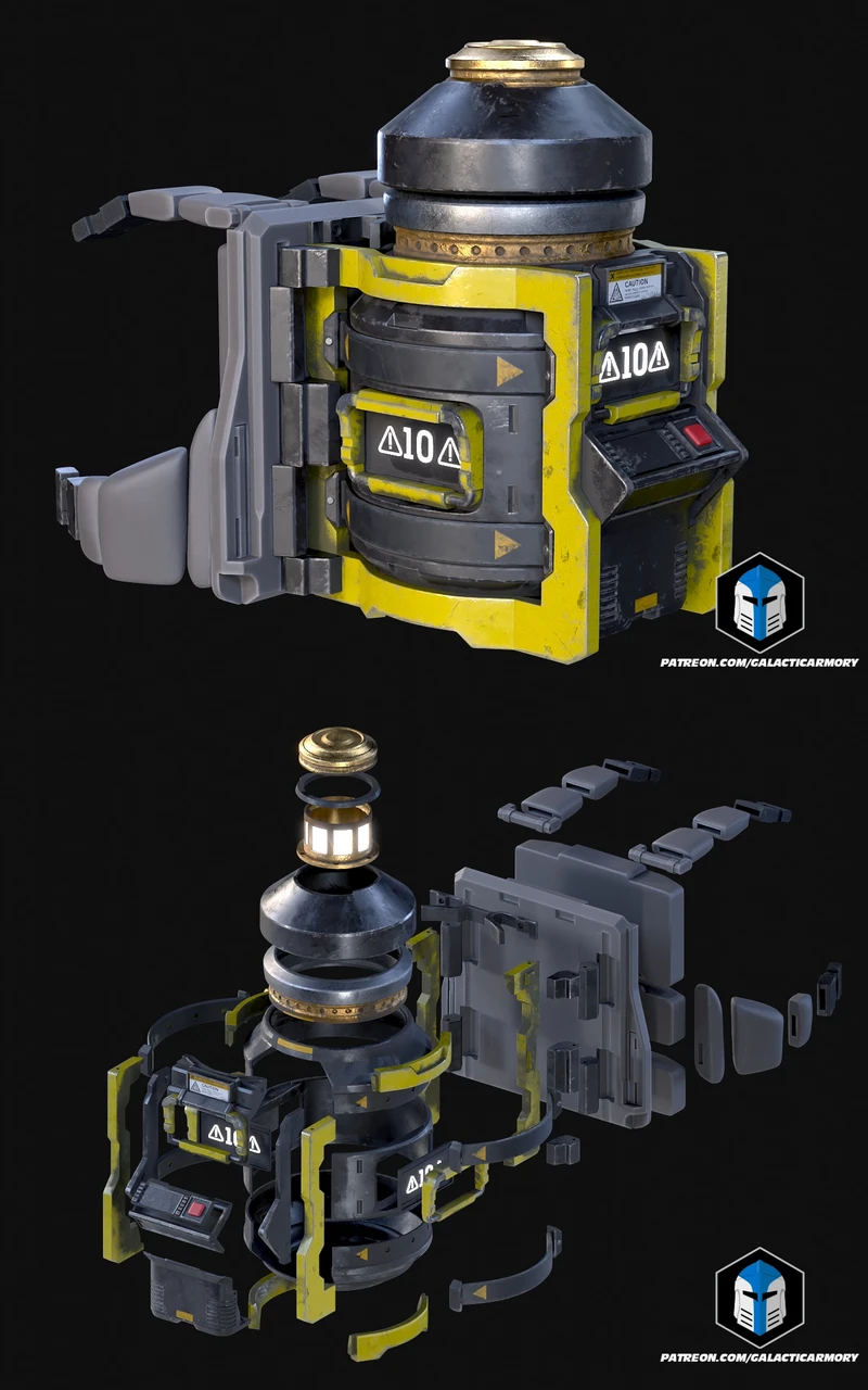 The Helldivers 2 Hellbomb Backpack STL model for 3D printing