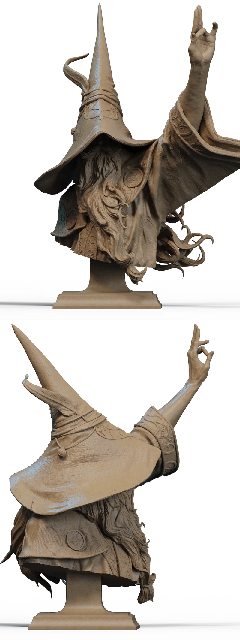 The Legendary Merlin Bust 3D Printable STL Model STL model for 3D printing