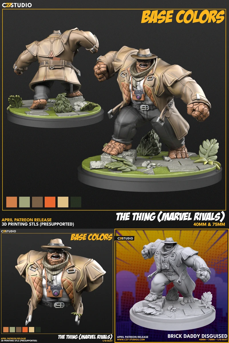 The Thing (Marvel Rivals) STL model for 3D printing