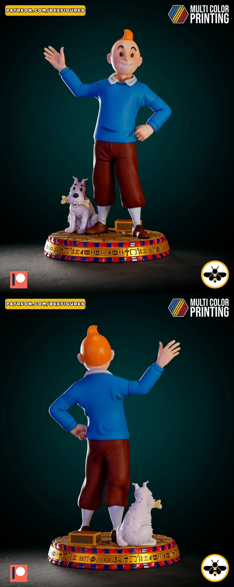 Tintin – Classic Comic STL Figure for 3D Printing STL model for 3D printing