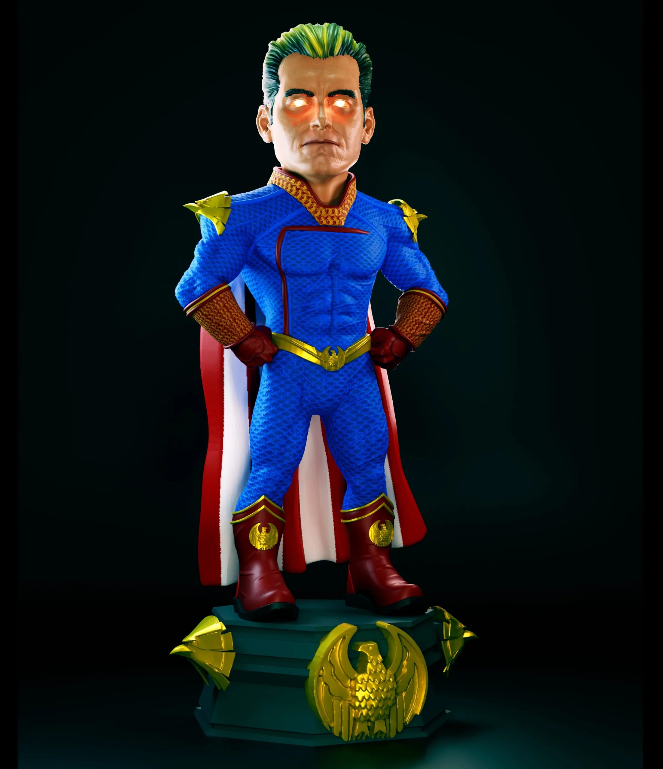 Tiny Homelander STL model for 3D printing