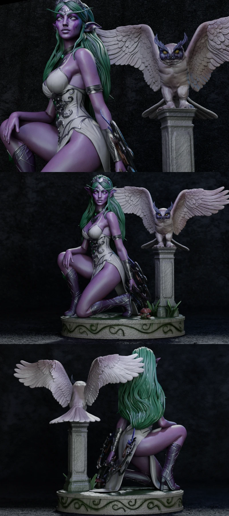 Tyrande Whisperwind 3D Printable STL Figure STL model for 3D printing